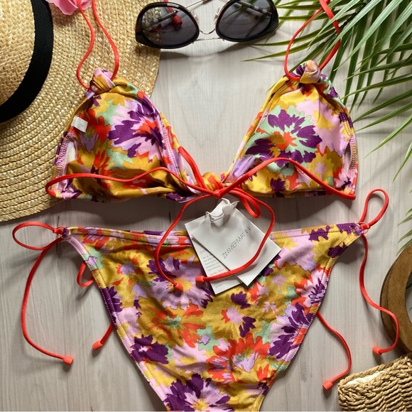 Zimmermann Floral Knotted Violet Bikini Set - Picture 10 of 14